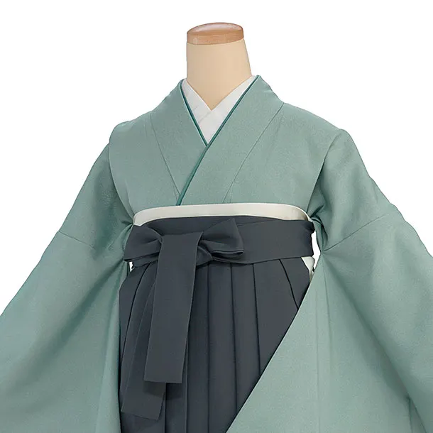 先生,教員向け袴レンタル 1417 薄青緑／グレー袴