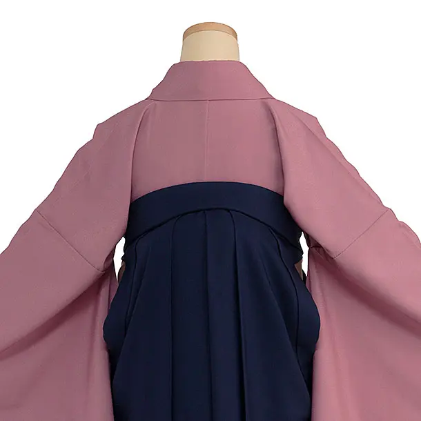 先生,教員向け袴レンタル 1418 くすみピンクパープル／紺袴