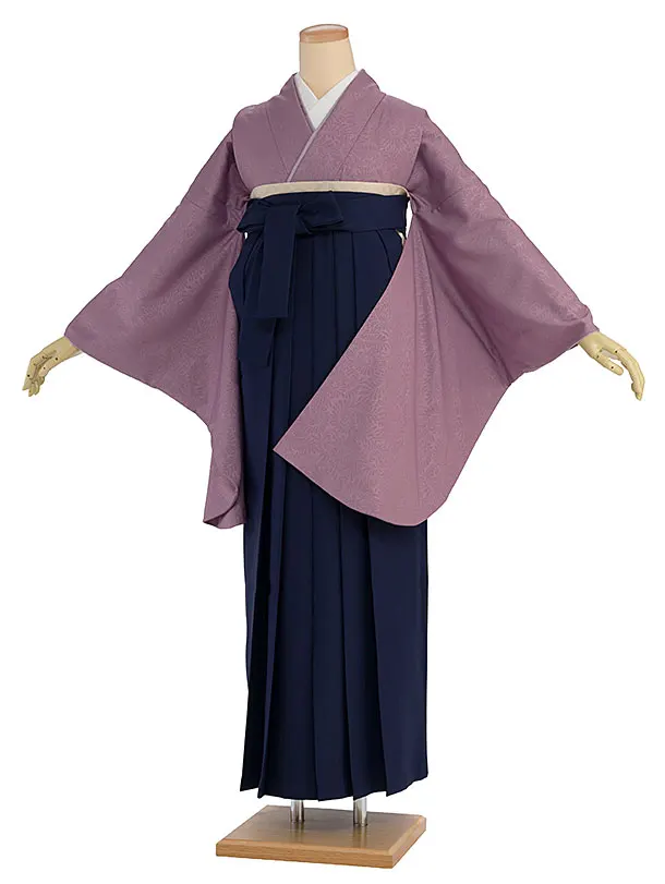先生,教員向け袴レンタル 1419 薄紫／紺袴