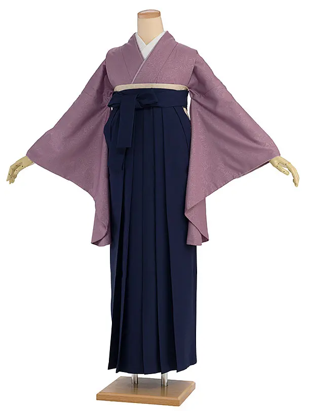 先生,教員向け袴レンタル 1419 薄紫／紺袴