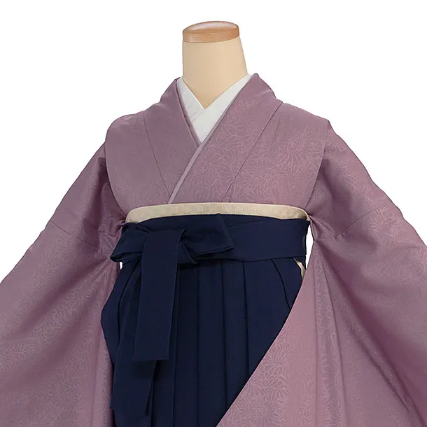 先生,教員向け袴レンタル 1419 薄紫／紺袴