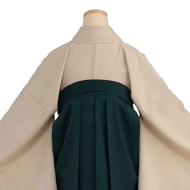 先生,教員向け袴レンタル 1422 ベージュ／深緑袴