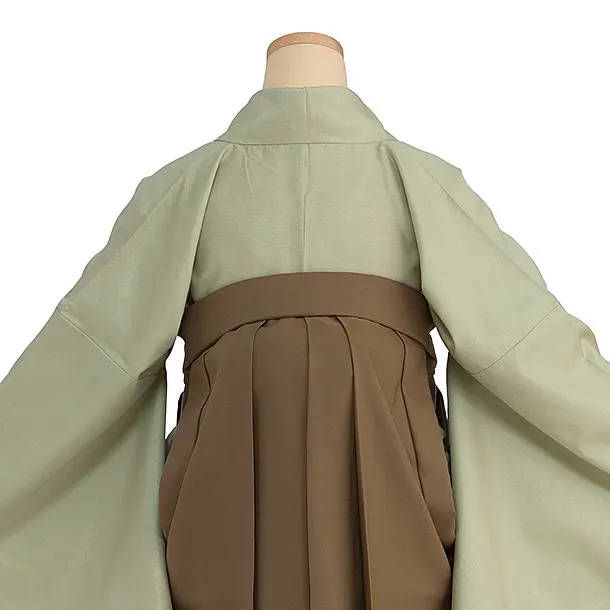 先生,教員向け袴レンタル 1427 淡黄緑／茶色袴