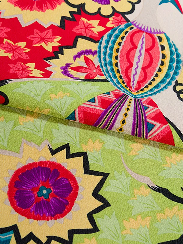 卒業式女性袴 E112 カラフル 鳩／紫袴