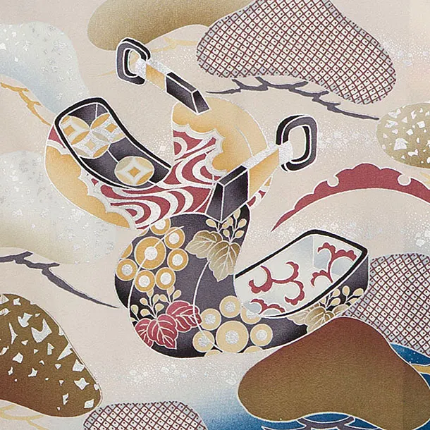 【夏用】【正絹単衣】お宮参り(男の子)レンタル  0259 青 鷹松兜