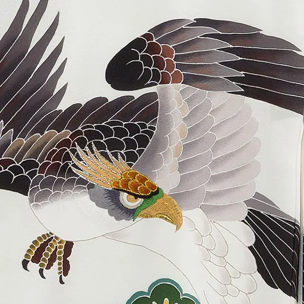 【正絹】お宮参り(男の子)レンタル  0262 白 鷹