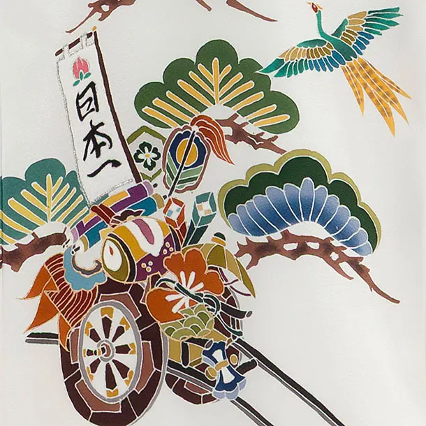 【正絹】お宮参り(男の子)レンタル  0262 白 鷹