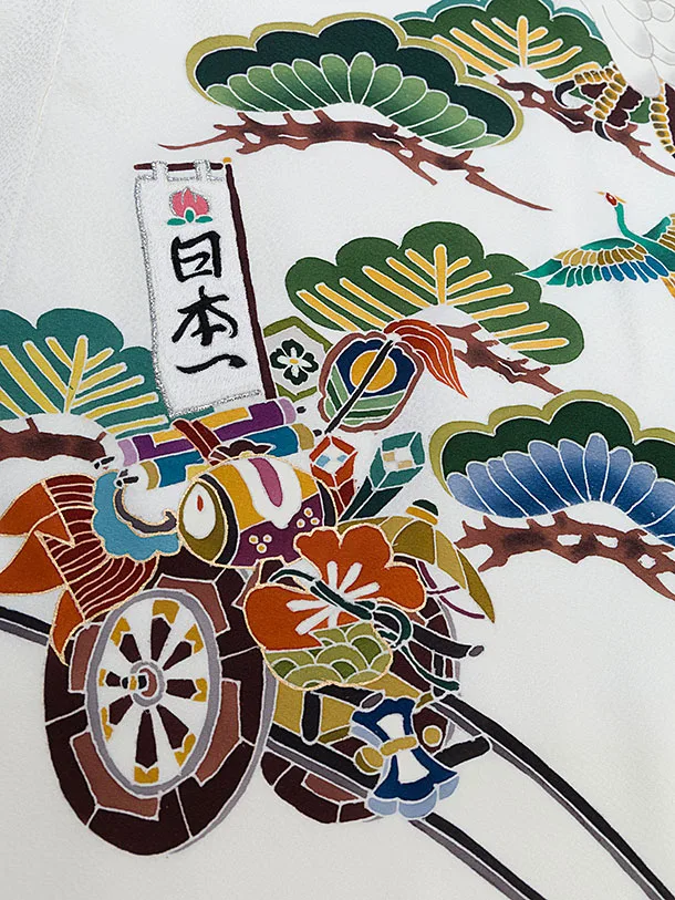 【正絹】お宮参り(男の子)レンタル  0262 白 鷹