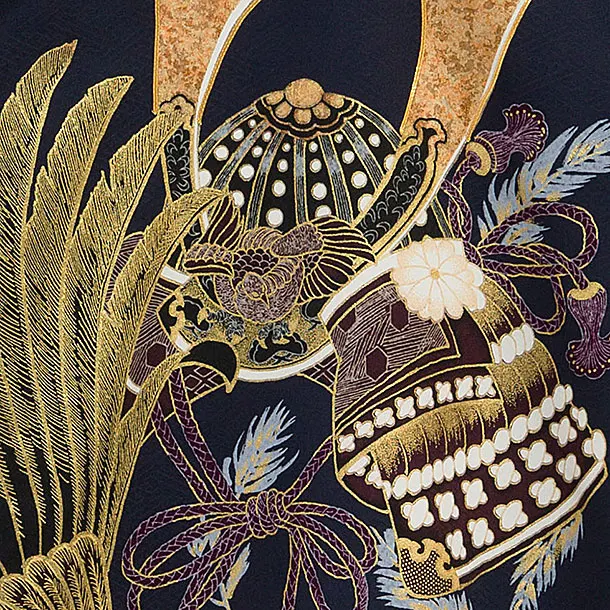 お宮参り(男の子)レンタル  0266 紺 兜鷹