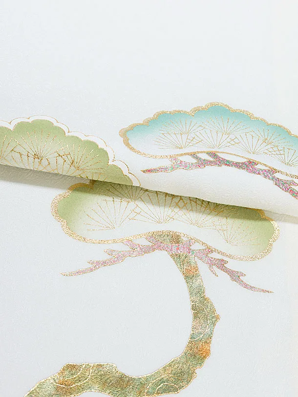 【正絹】お宮参り(男の子)レンタル  0271 白 鷹松富士