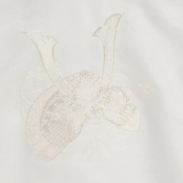 お宮参り(男の子)レンタル  0296 白 兜鷹松刺繍