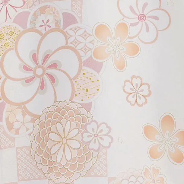 お宮参り(女の子)レンタル 0286 白 梅菊牡丹市松