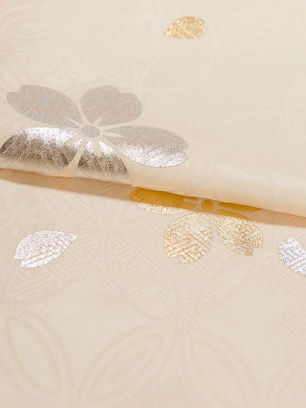 【正絹】お宮参り(女の子)レンタル 0289 クリーム 七宝地 鞠桜小槌