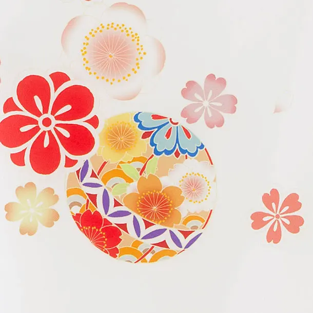 お宮参り(女の子)レンタル 0296 白 花まり