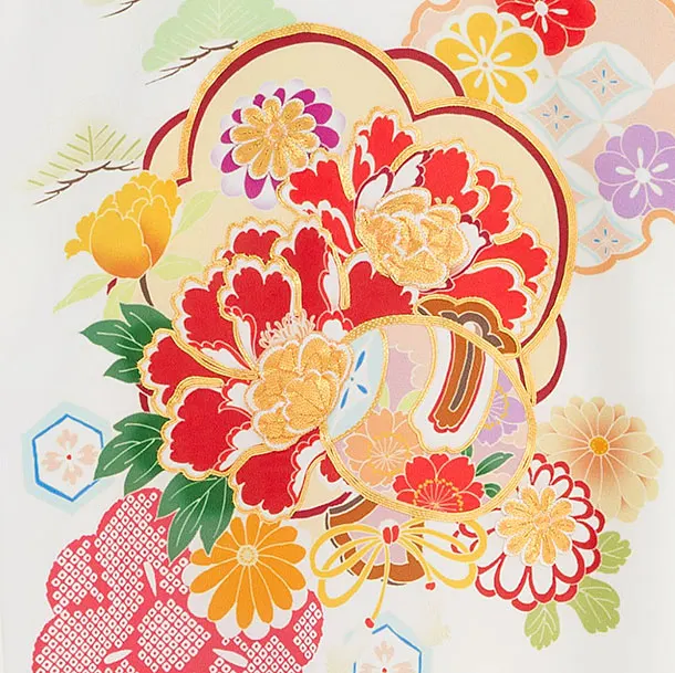 お宮参り(女の子)レンタル 0299 白 花小槌