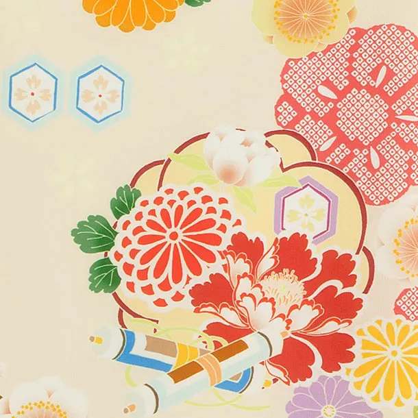 お宮参り(女の子)レンタル 0300 クリーム 花小槌