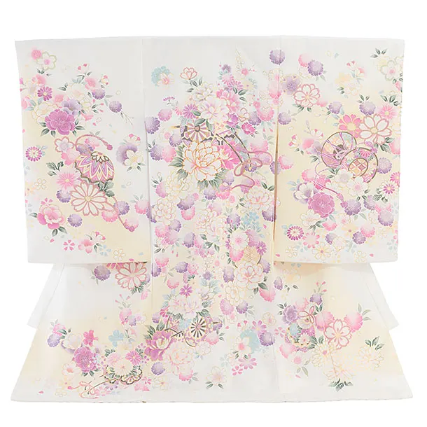 お宮参り(女の子)レンタル 0302 白 桜花車