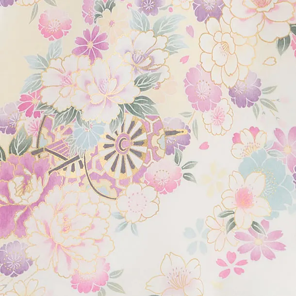 お宮参り(女の子)レンタル 0302 白 桜花車