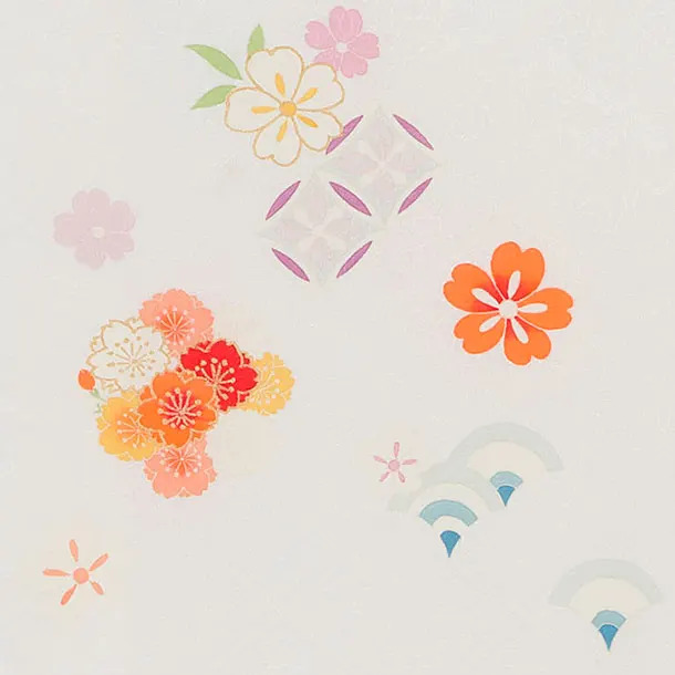 【正絹】お宮参り(女の子)レンタル 0320 白 花華