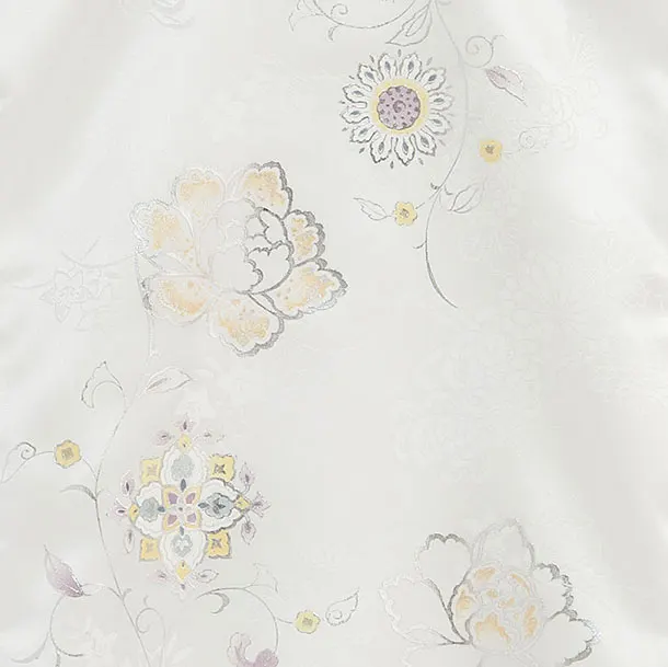 お宮参り(女の子)レンタル 0341 京友禅／白 唐草華紋