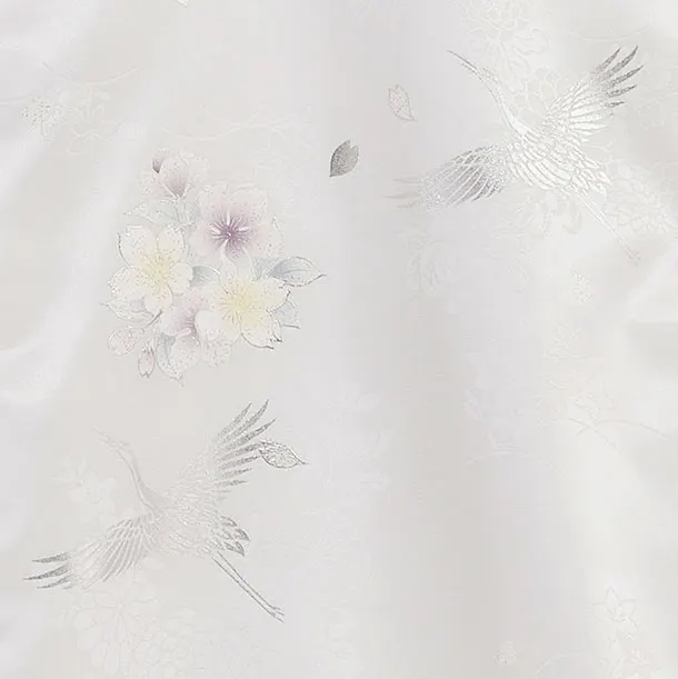 お宮参り(女の子)レンタル 0344 京友禅／白 花鶴
