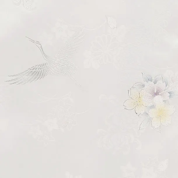 お宮参り(女の子)レンタル 0344 京友禅／白 花鶴