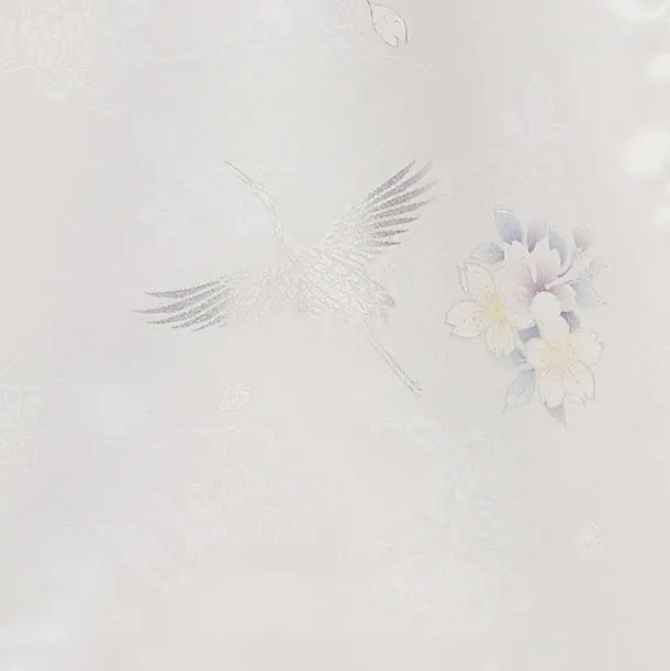 お宮参り(女の子)レンタル 0344 京友禅／白 花鶴