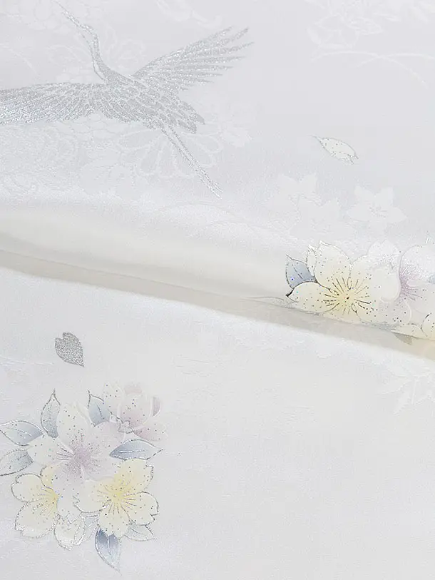 お宮参り(女の子)レンタル 0344 京友禅／白 花鶴
