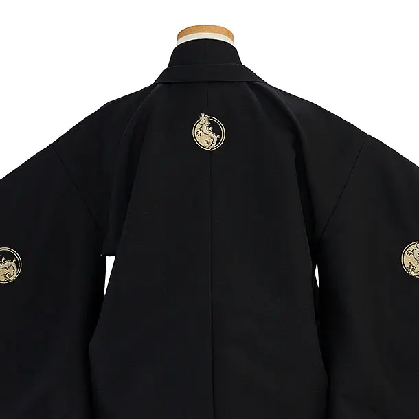 かんたん七五三レンタル(5歳6歳男児) 0660 黒／黒チェック袴