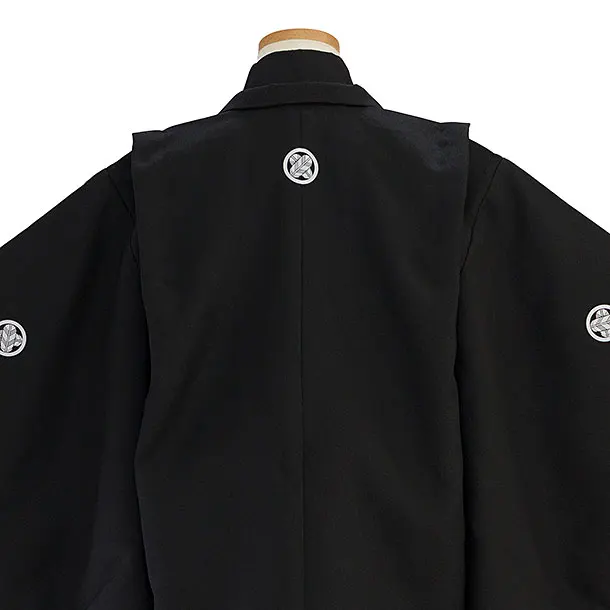 かんたん七五三レンタル(5歳6歳男児) 0698 黒紋付／金菱袴