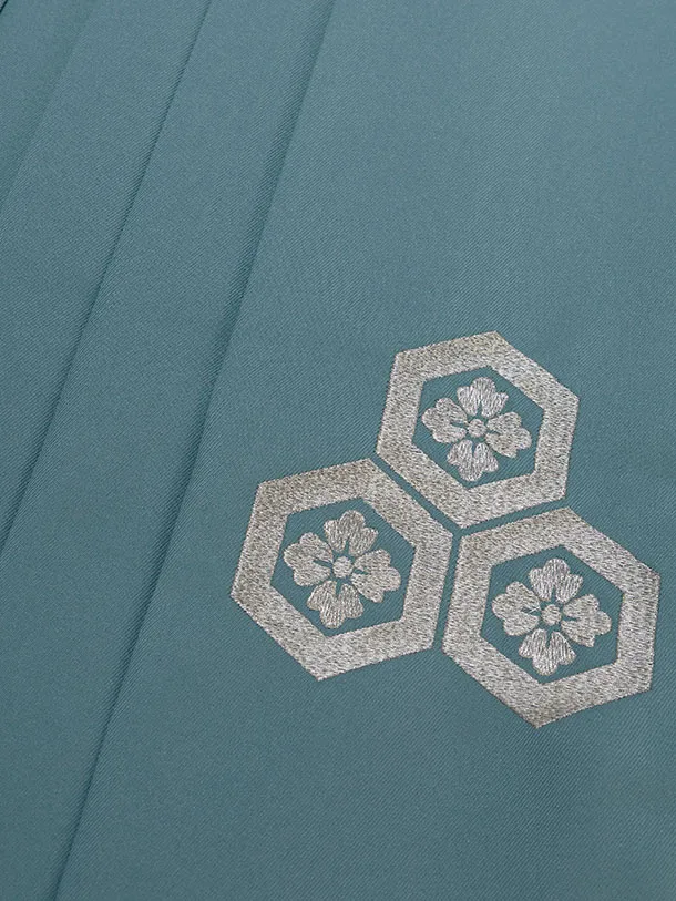 簡単七五三レンタル(5歳6歳男児) 0707 モスグリーン 亀甲／ブルーグレー袴