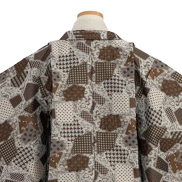 かんたん七五三(5歳男児) 0724 茶色 パッチワーク模様／茶色袴