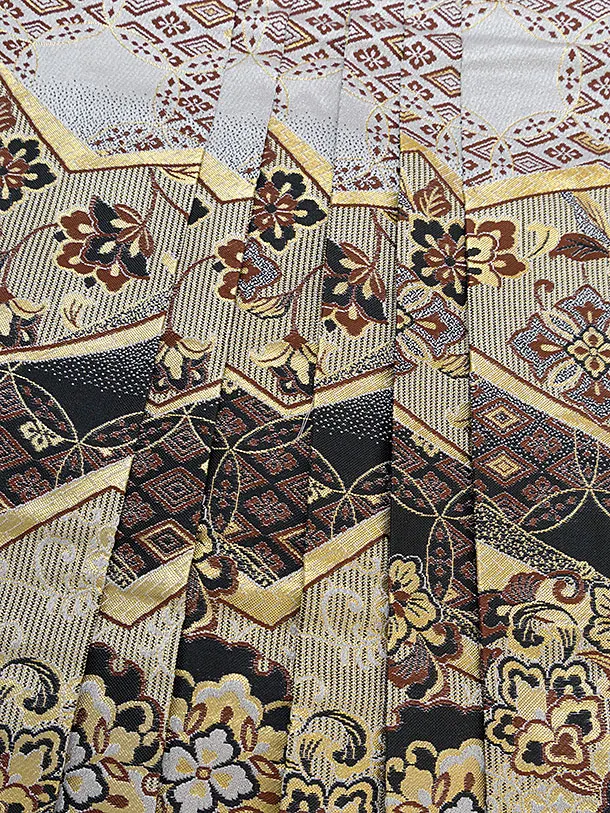 七五三レンタル(5歳6歳男児) 0759 黒 鶴梅菊／金 七宝雪輪袴