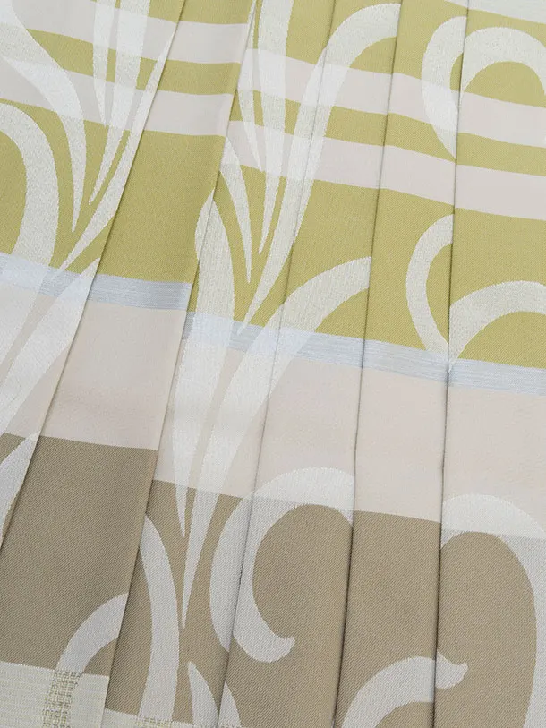 かんたん七五三レンタル(5歳6歳男児) B742 緑 鷹／ベージュ尾州織袴