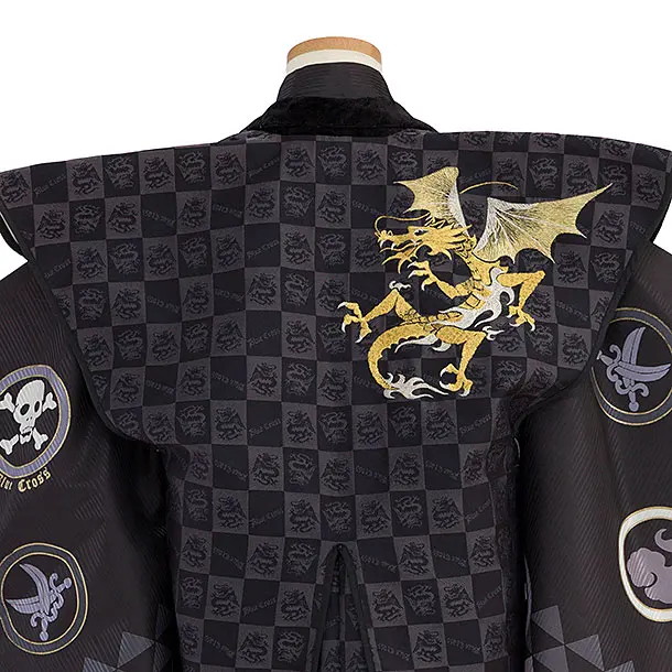 七五三レンタル(5歳男児) C051 黒 龍陣羽織／黒龍袴