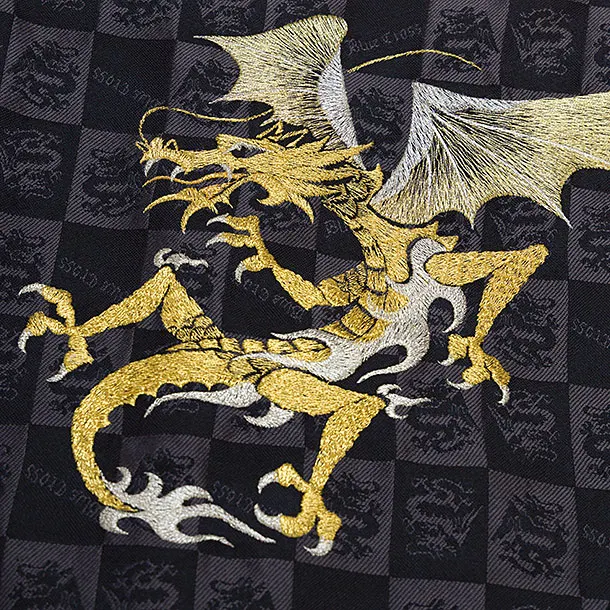 七五三レンタル(5歳男児) C051 黒 龍陣羽織／黒龍袴