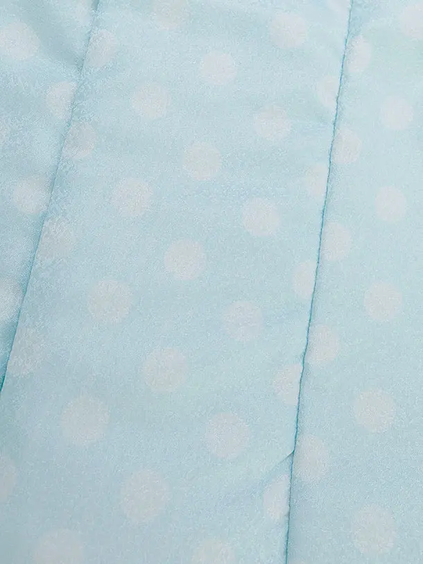 七五三(3歳女児)0150 PitaPita／水色 ドット×淡いピンク リボン