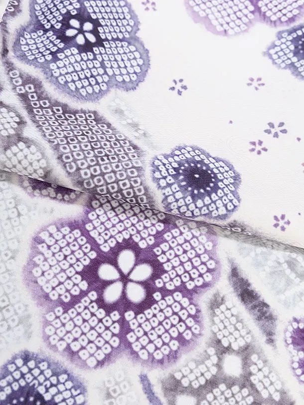 七五三レンタル(3歳女児被布) 0186 白×オフホワイト 花熨斗