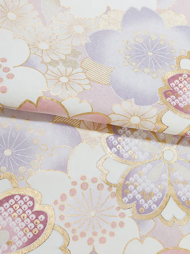 七五三レンタル(3歳女児被布) 0187 アイボリー レース×くすみピンク 桜