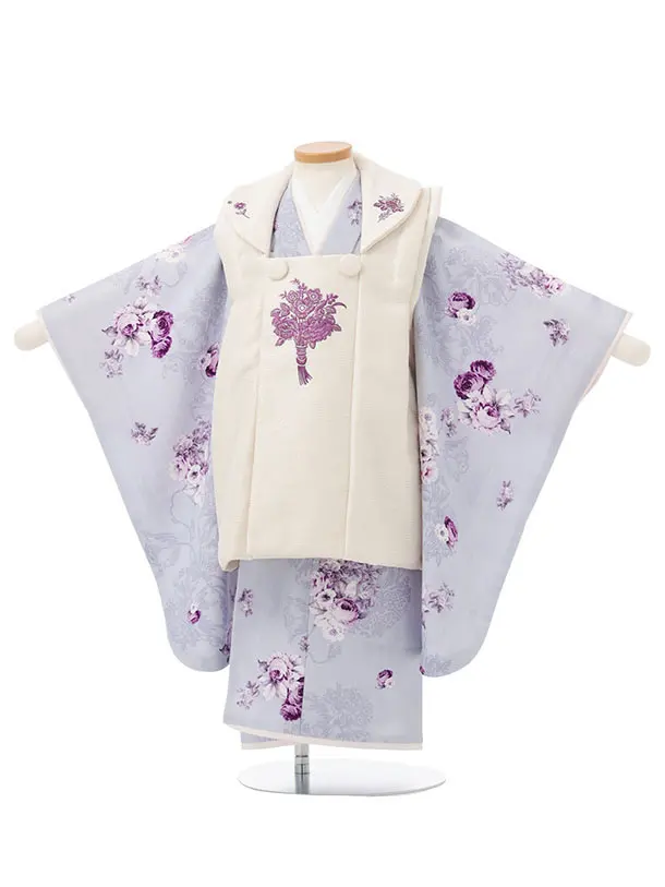 七五三(3歳女児)0259 JILL STUART／クリーム×ラベンダー ローズ