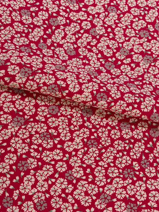 七五三レンタル(3歳女児被布) C066 ピンク×赤 小花