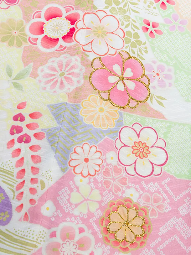 七五三レンタル(8歳9歳女児結び帯) F399 式部浪漫／藤色 辻ヶ花