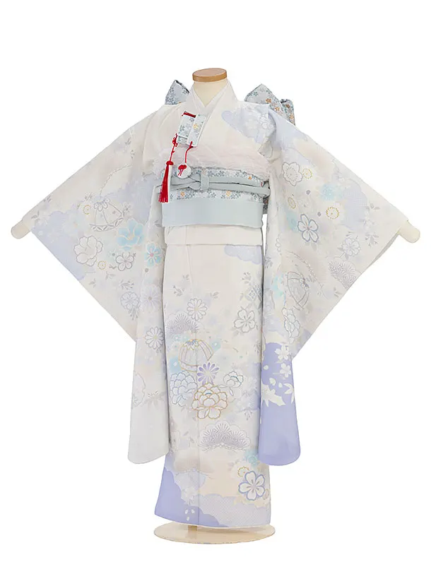 ★只今全て４〜7日発送！！返品×返金×★七五三　七歳女児　振り袖（２） レンタル】七五三 7歳 着物 女の子 utatane レース 作り帯 子供