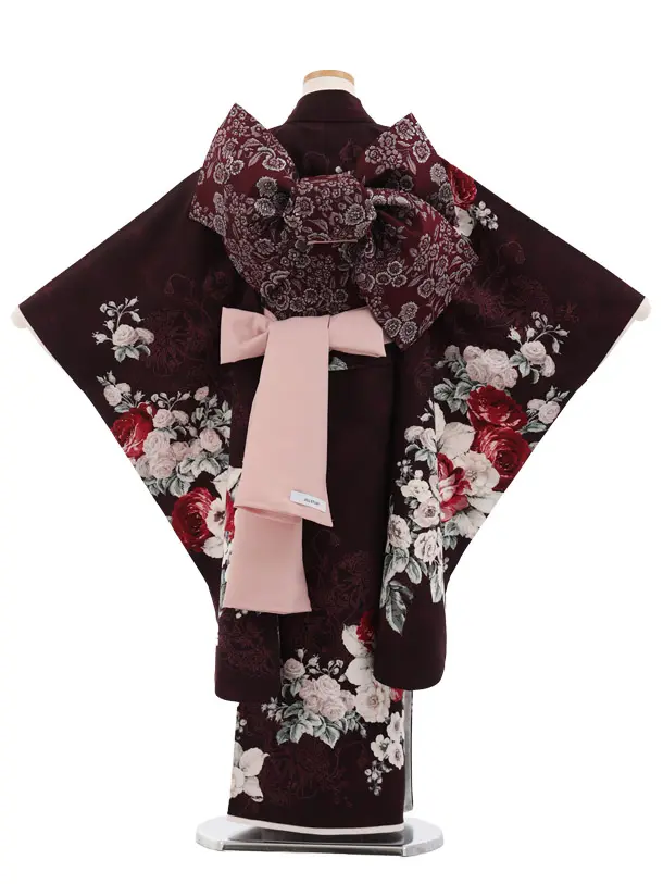 七五三(7歳女児結び帯) F483 JILL STUART／深赤紫 ローズ