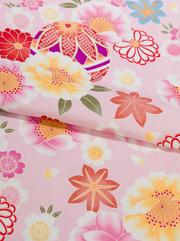 753レンタル(7歳女結び帯) G111 ﾋﾟﾝｸ鞠