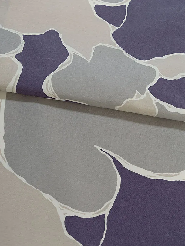 小学生卒業式かんたん袴（女の子）A150 青紫ベージュグレー 猫／ブルーグレー袴