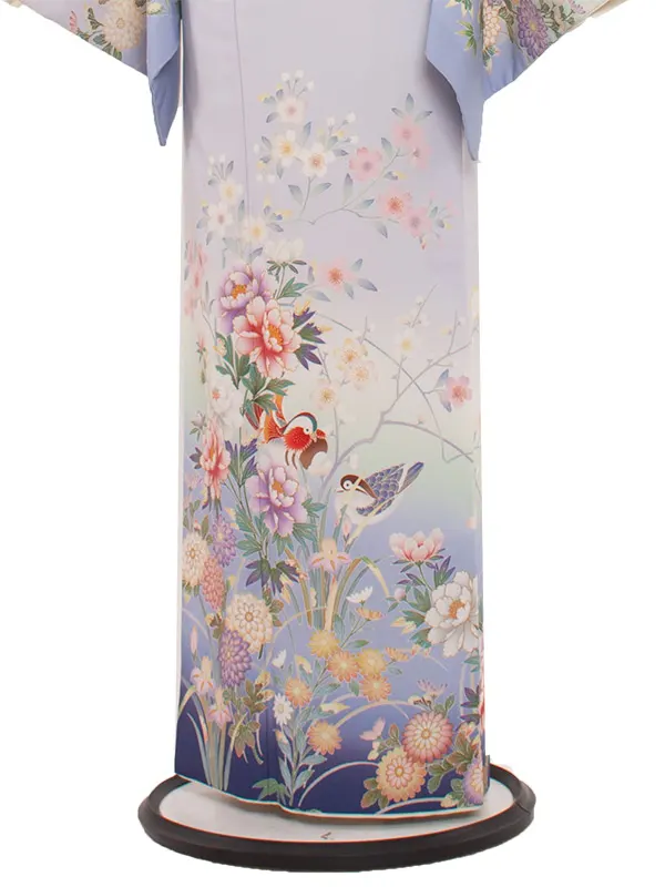 訪問着 190パープル地/優艶華と鴛