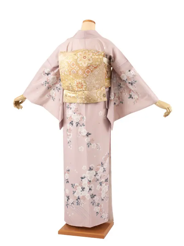 訪問着 くすみピンク 桜 608