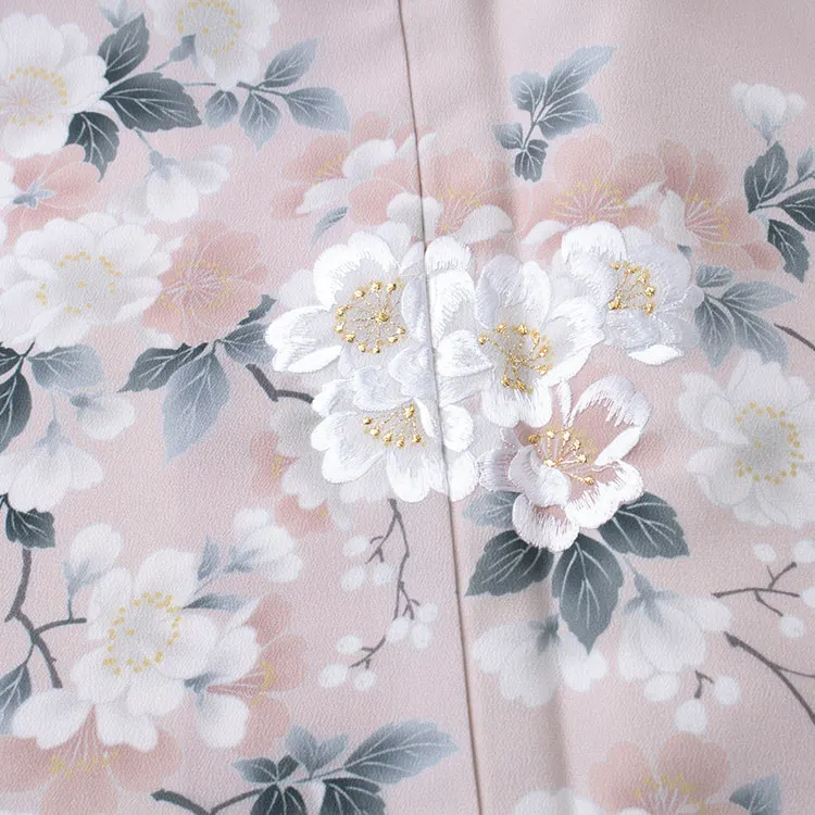 訪問着 くすみピンク 桜 608