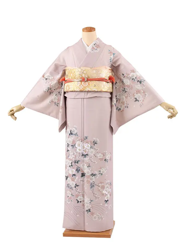 訪問着 くすみピンク 桜 609